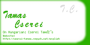 tamas cserei business card